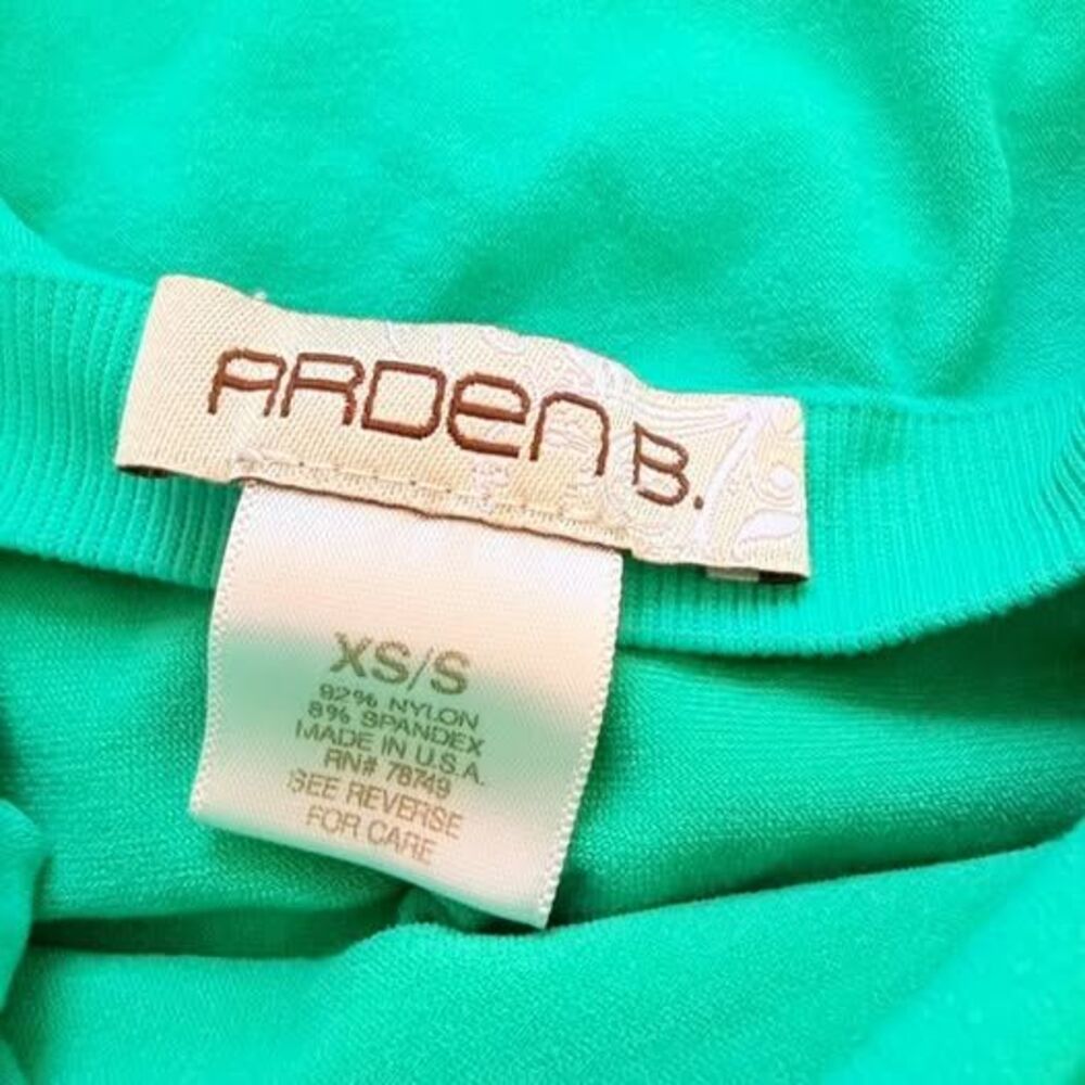 Arden B Green Racerback Tank Top XS/S Fitted Stretch - Picture 6 of 6